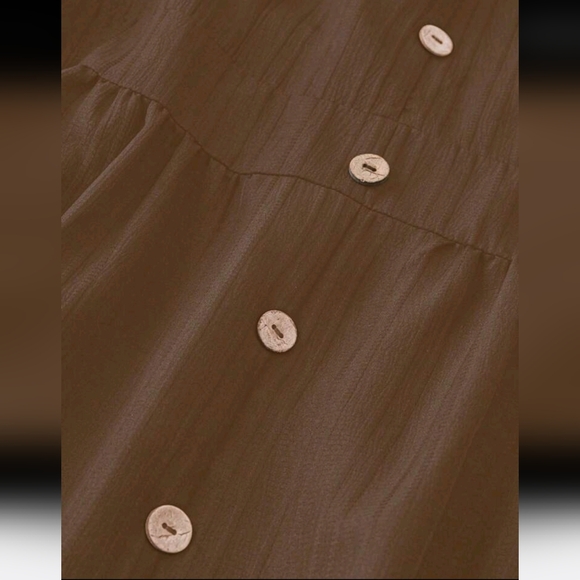 Elegant Brown Midi Dress - Picture 4 of 4